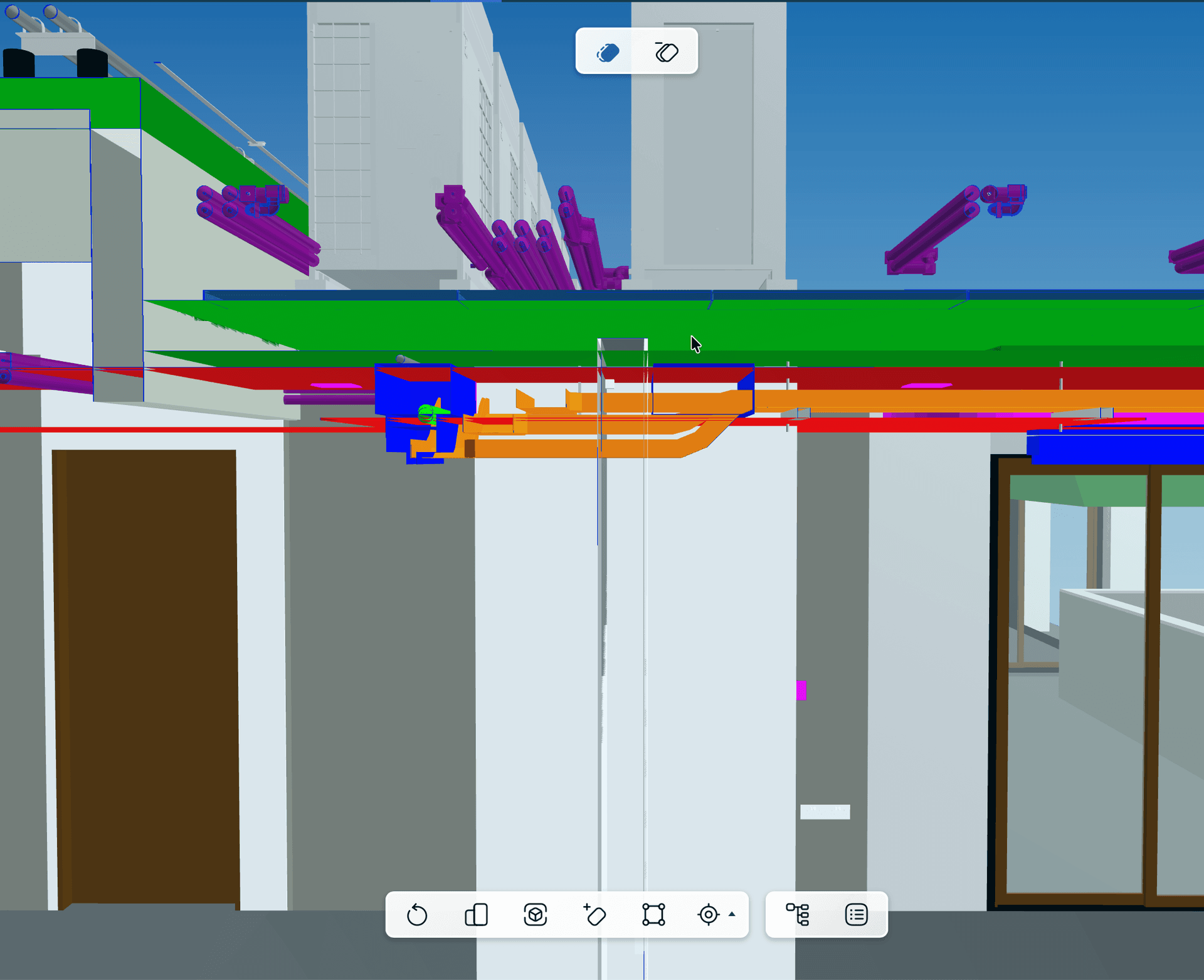 Clash detection identifies conflicts between building systems before construction