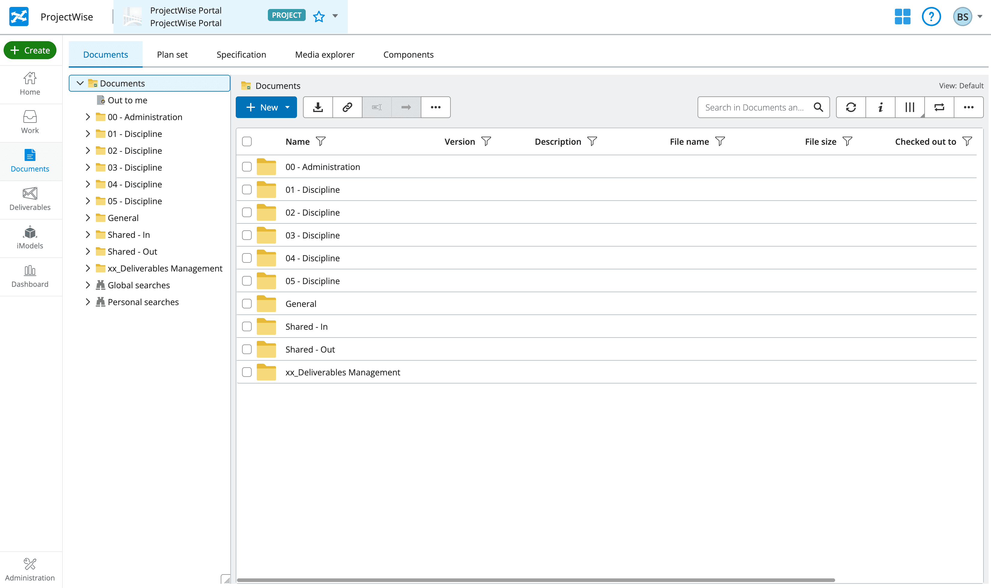 ProjectWise Common Data Environment interface